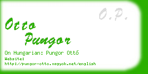 otto pungor business card