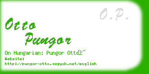 otto pungor business card